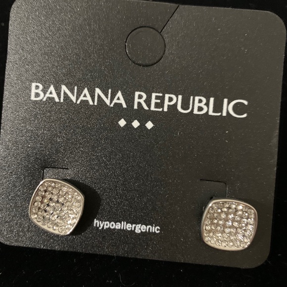 Banana Republic Crystal Square Stud Earrings - Picture 2 of 3
